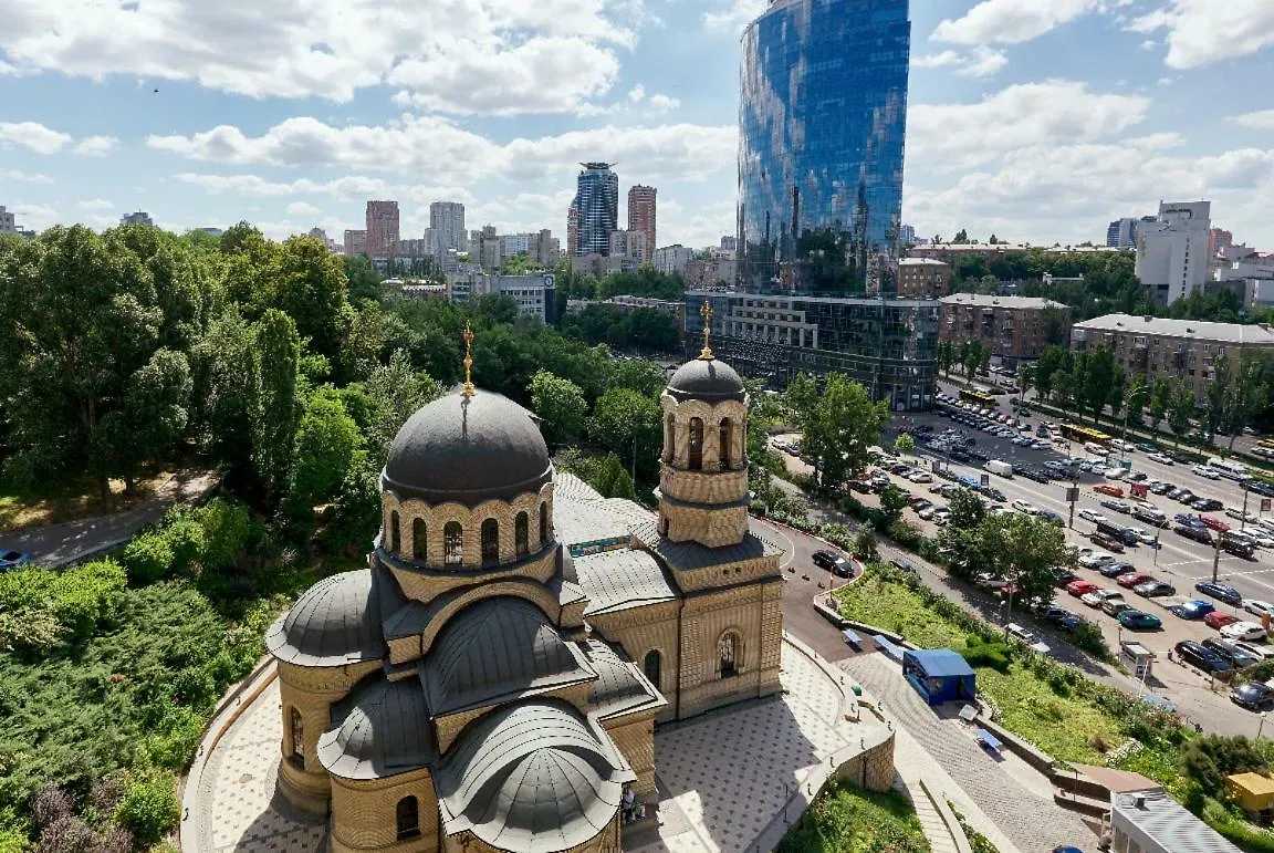 S48 New Modern Apartment - Amazing Panoramic View With Balcony 10 Floor On Gulliver Mall - Palace Of Sports, Shovkovychna St, 48 키예프 우크라이나